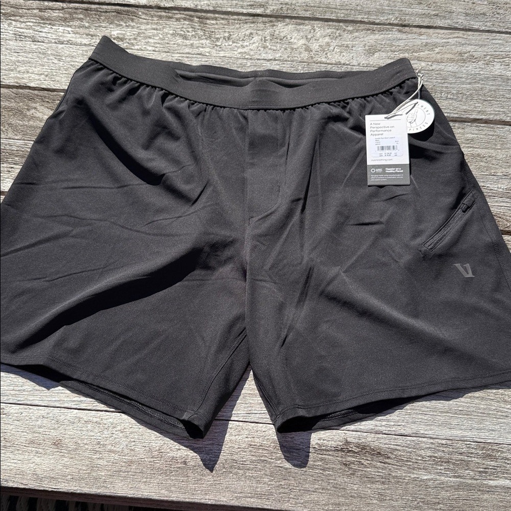 Vuori Qualify Run Short Lined 6 Black Mens XL NWT
